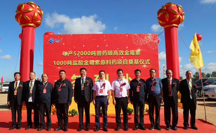 开云五大联赛“年产52000吨兽药级高效金霉素1000吨盐酸金霉素原料药项目”开工奠基